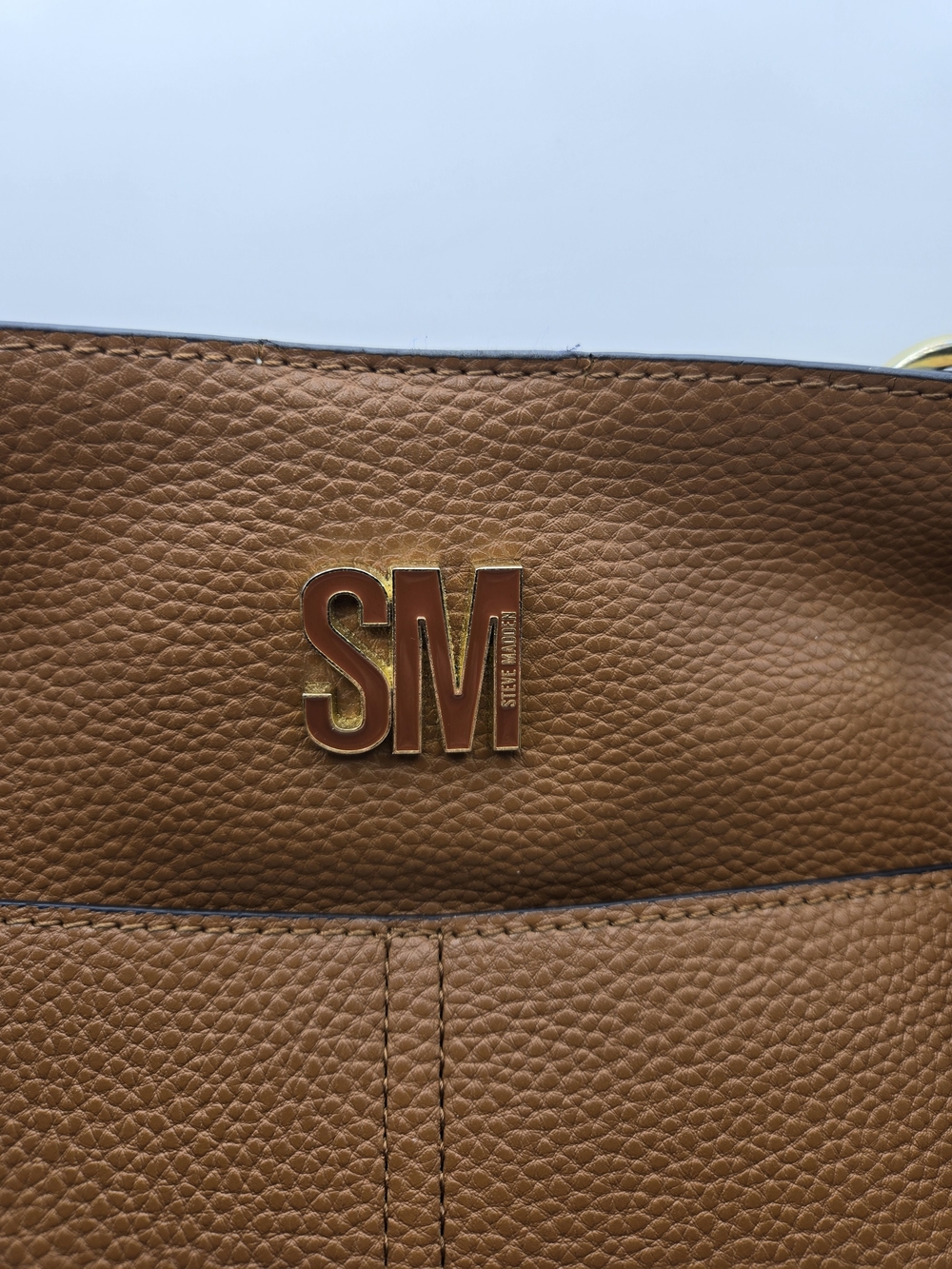 Steve Madden Brown Tote with Sunflower Print Pouch - Picture 3 of 8